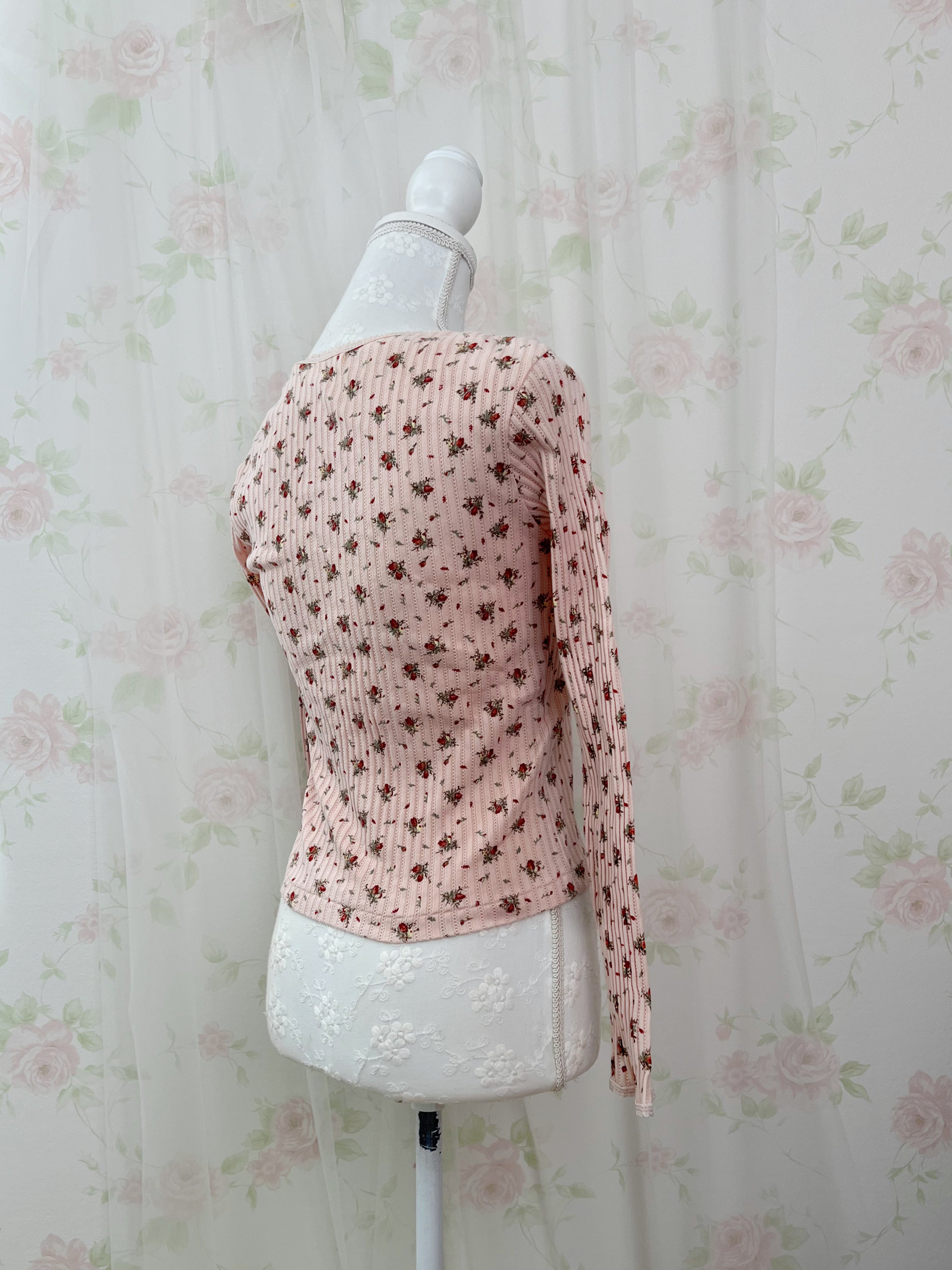 L’EST ROSE Petite Rose Cotton Cardigan