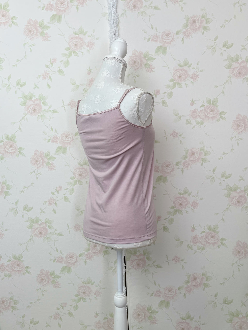 Honeys Lame Line Front Lace Camisole (Pink)