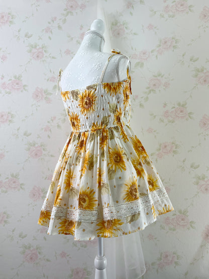 LIZ LISA Sun Flower Cotton Summer Short Dress