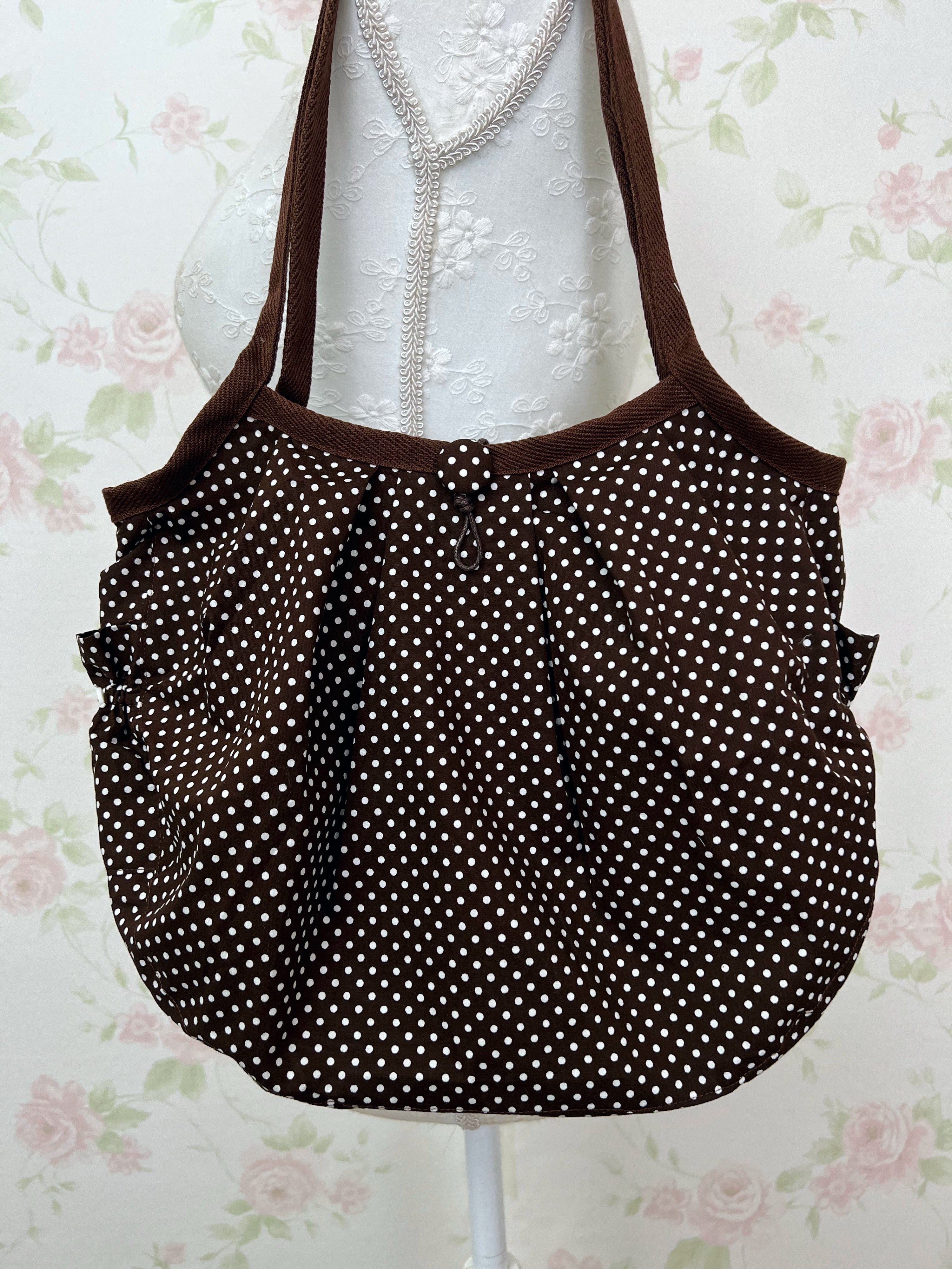 Kirallum Tokyo Handmade Polka Dot Balloon Bag (Chocolate)