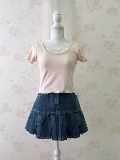 INGNI Pleated Denim Skirt