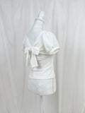 Back Bow Shoujo Top (White)