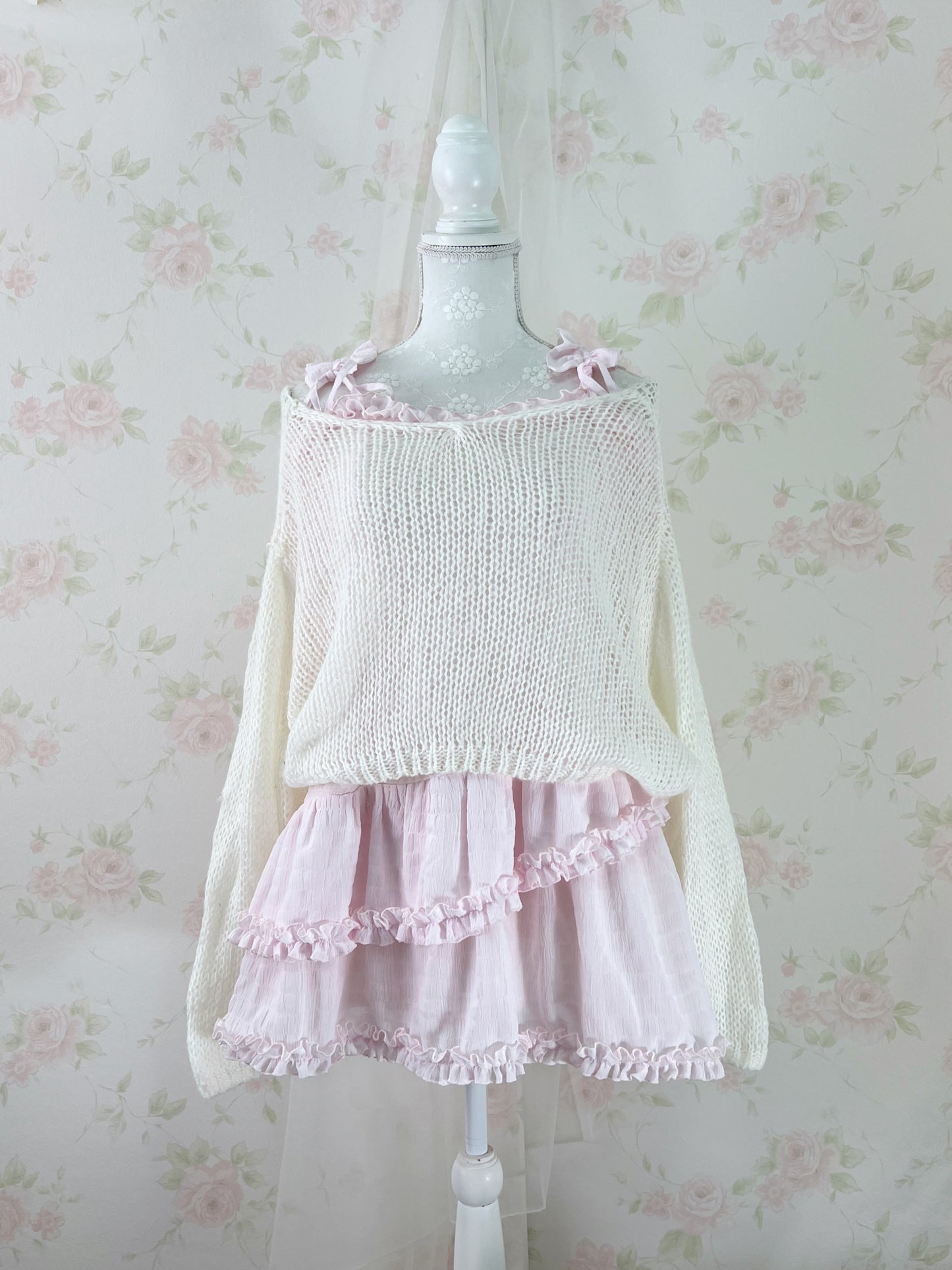 Olive des Olive Ruffled Strap Camisole Tunic (Pink)