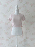 Side String Short Girly T-Shirt