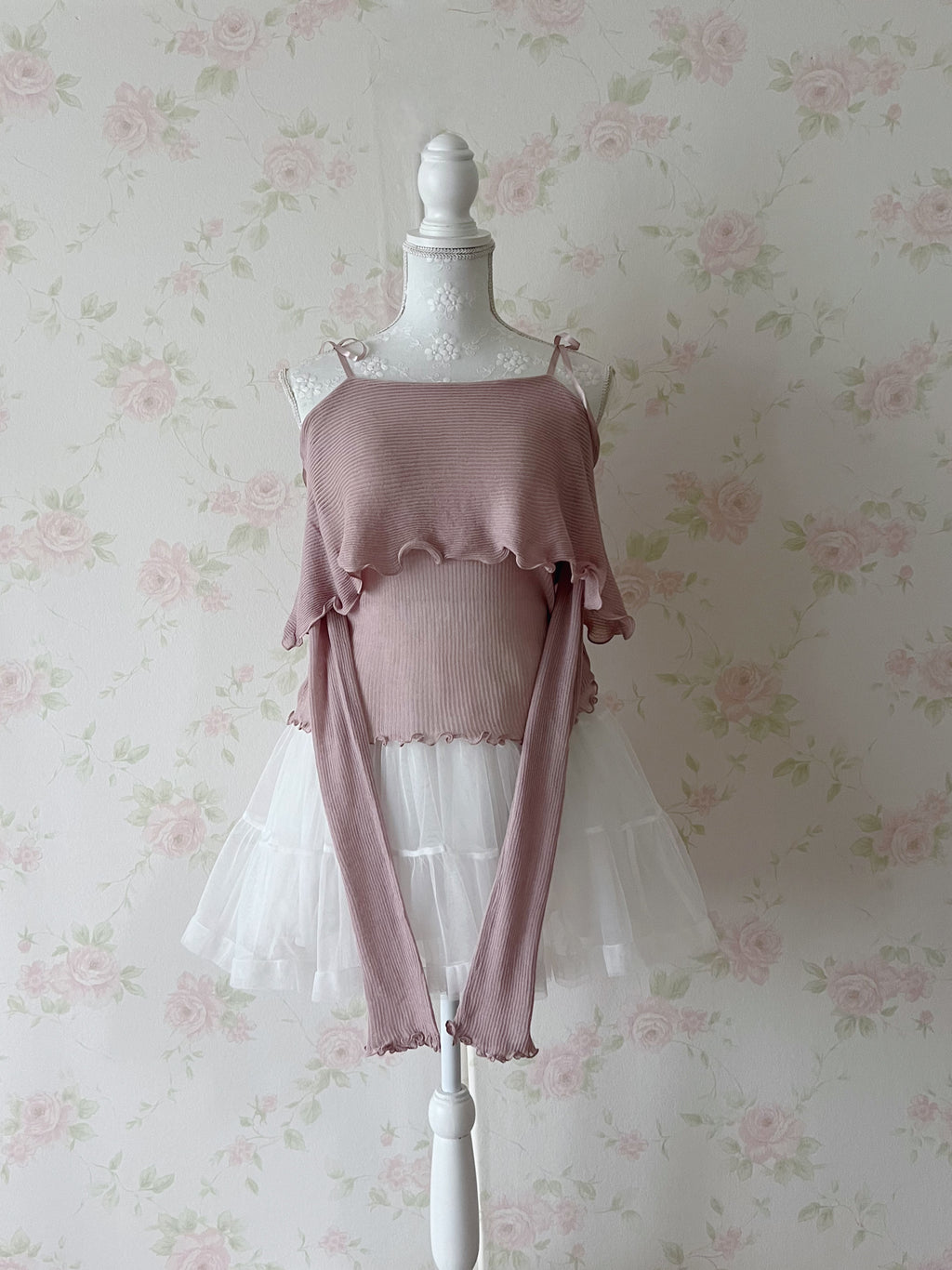 Mellow Off Shoulder Top (Pink)
