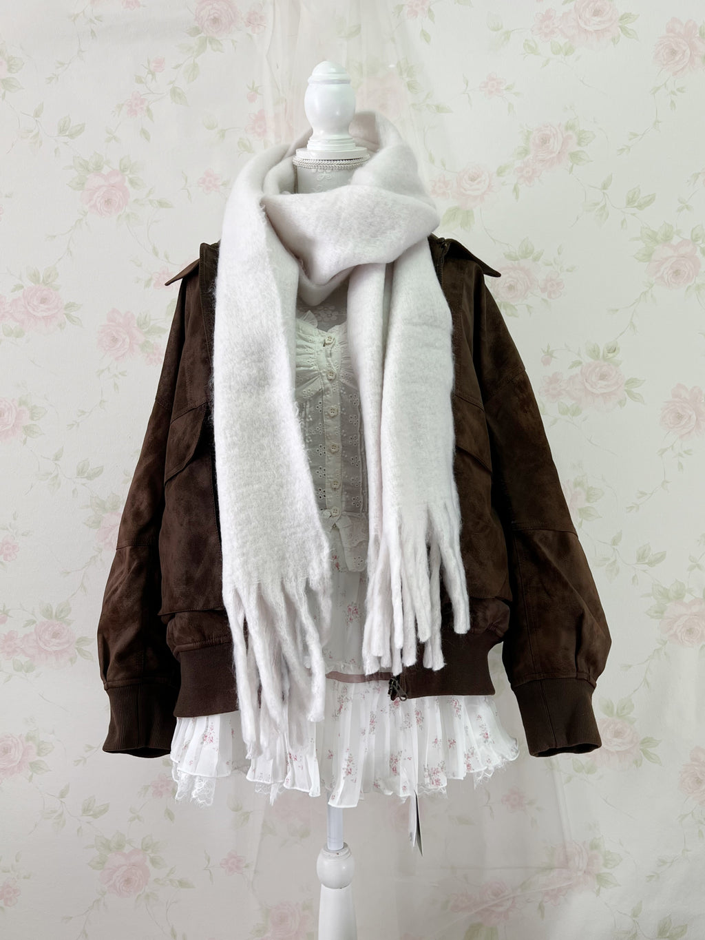 FREAK'S  STORE Boyfriend’s Synthetic Leather Jacket (Brown)