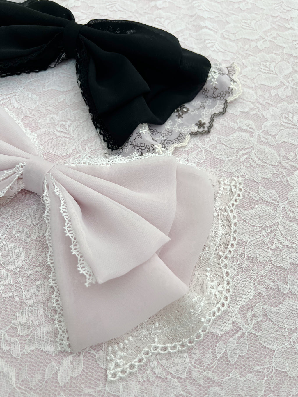 Kirallum Tokyo Handmade Chiffon Princess Lace Big Bow (Pink)