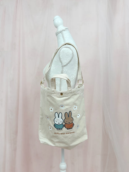 miffy melanie and miffy Cotton Tote Bag