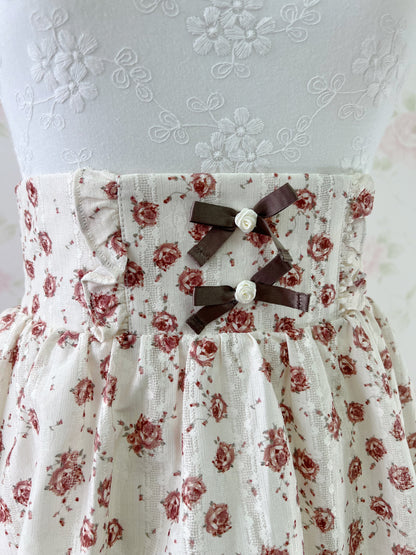 Ank Rouge Rose Lace Tiered Skirt