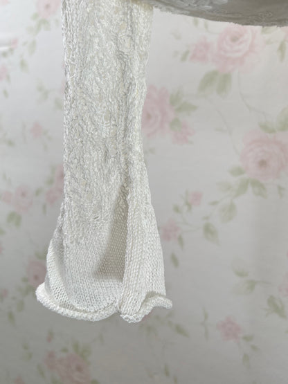 GRL Ruffled Bell Sleeve Cardigan (Ivory)