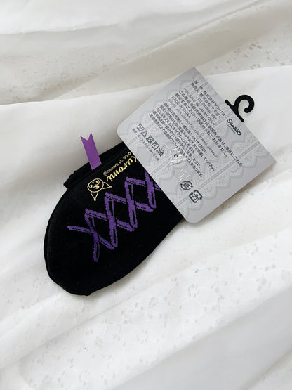 Kuromi Laced Up Print Socks