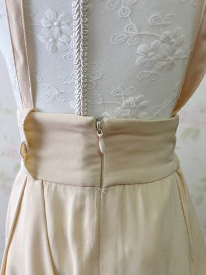 Honey Cinnamon Suspender Ruffled Hem Shorts