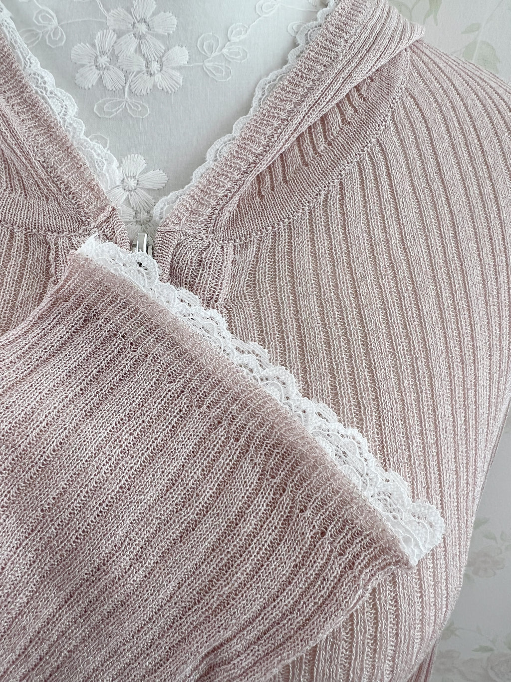 Pink Strawberry Lace Sleeve Hoodie