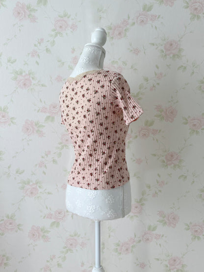 L’EST ROSE Petite Rose Cotton T-Shirt