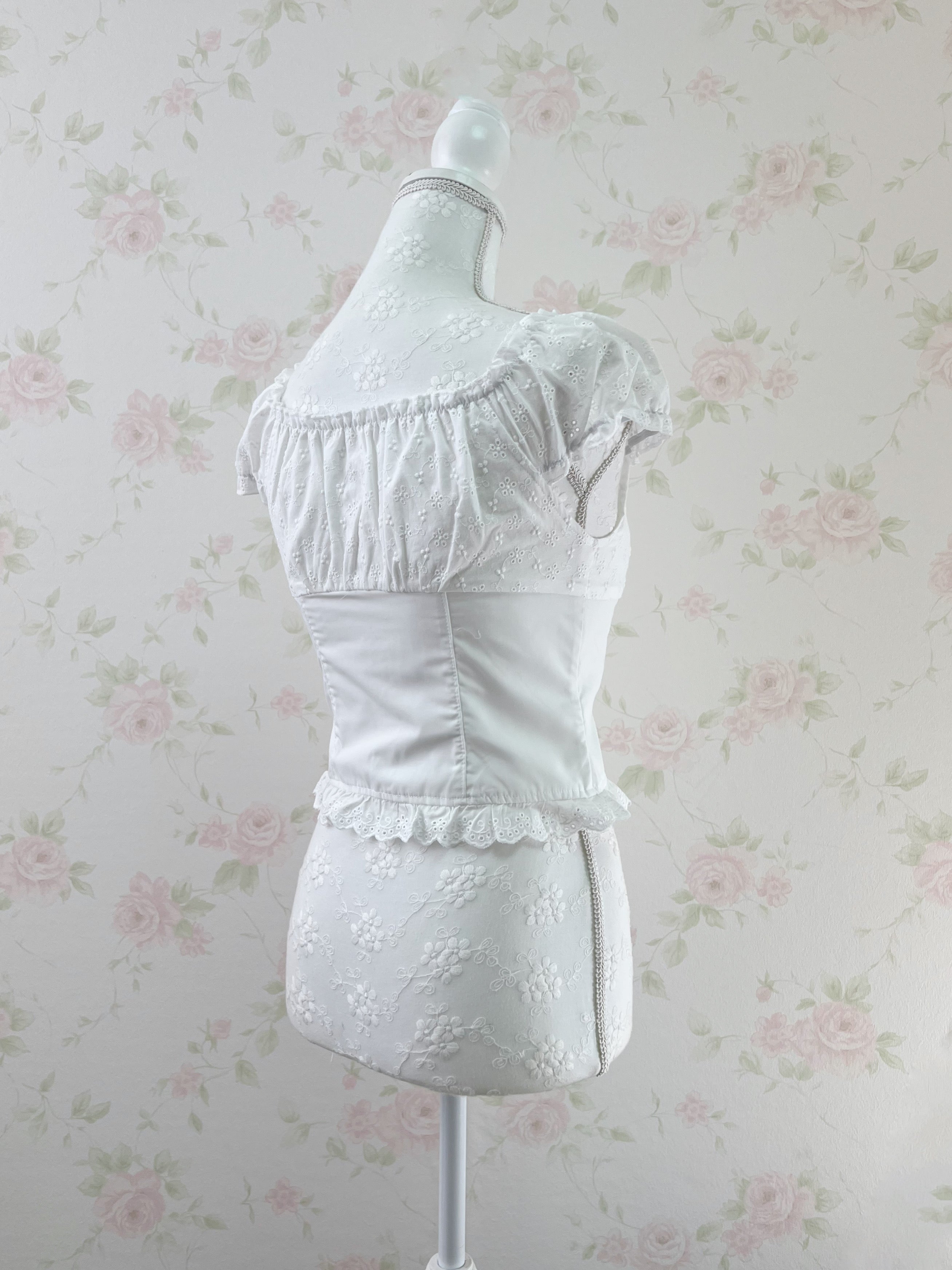 Shoujo Corset Like Blouse (White)
