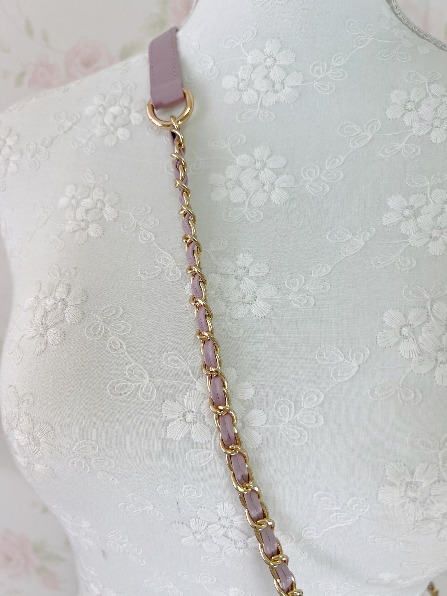 Quilting Fur Shoulder Bag (Purple Pink)