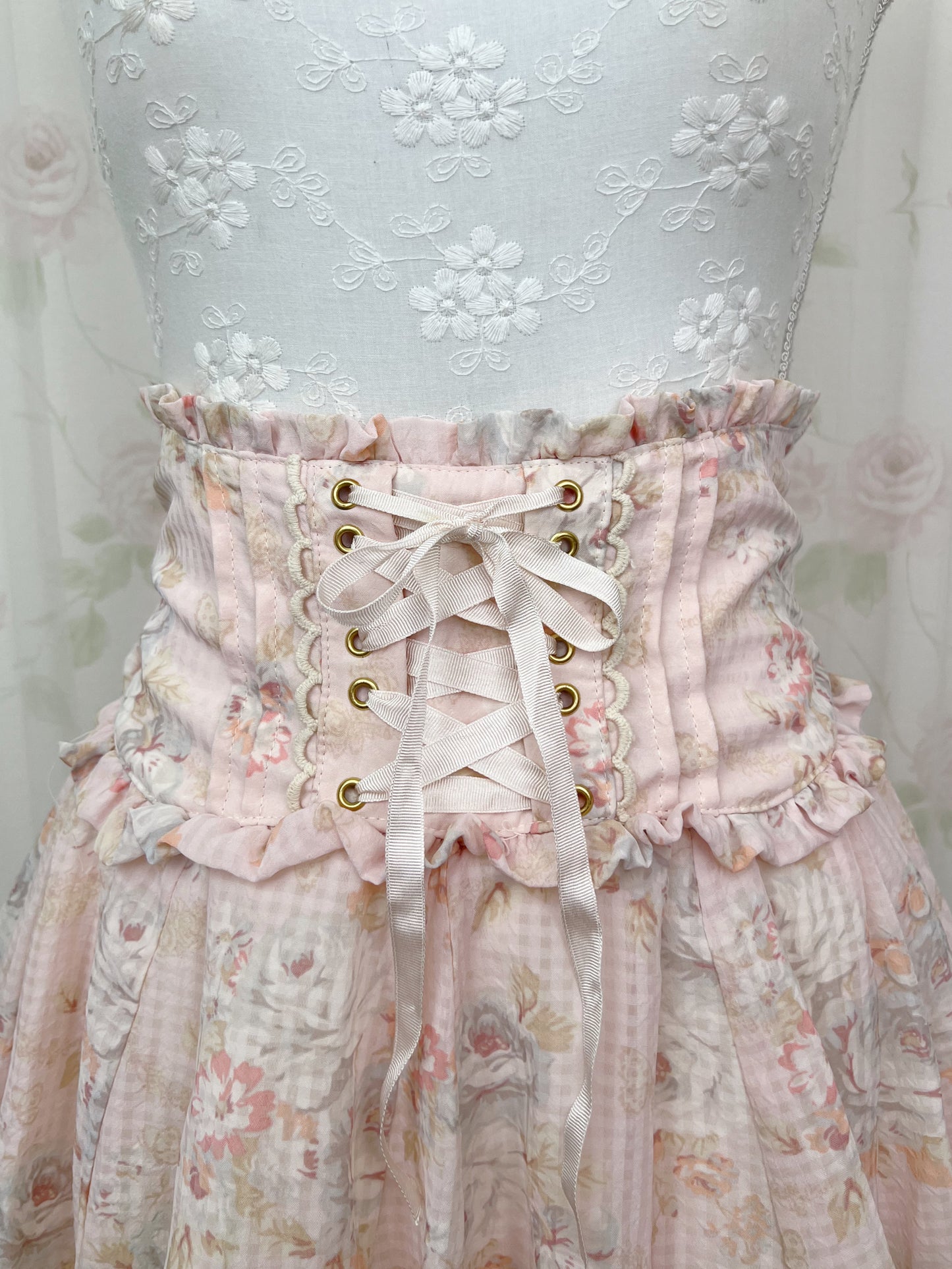 LIZ LISA High Waist Chiffon Floral Skirt