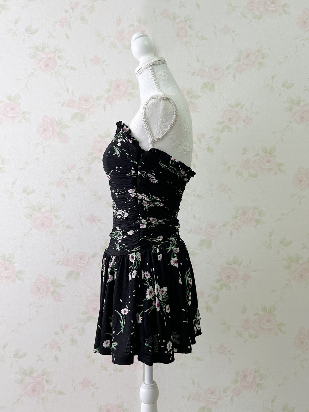 Snidel Floral Flare Bare Top Dress