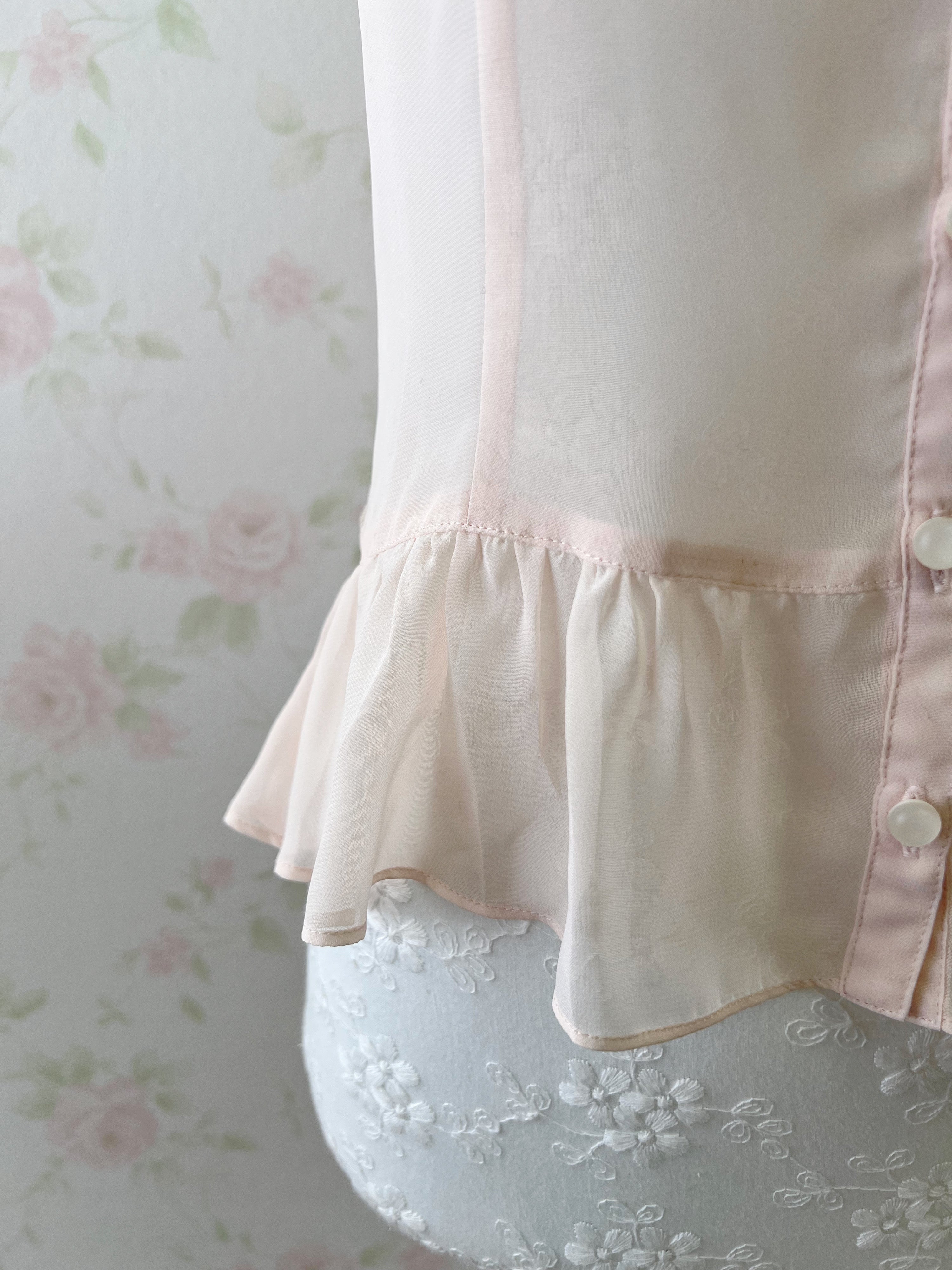 LAISSE PASSÉ Peplum Blouse (Pink)
