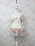 one after another NICE CLAUP Off Shoulder Pearl Sweater (Ivory)