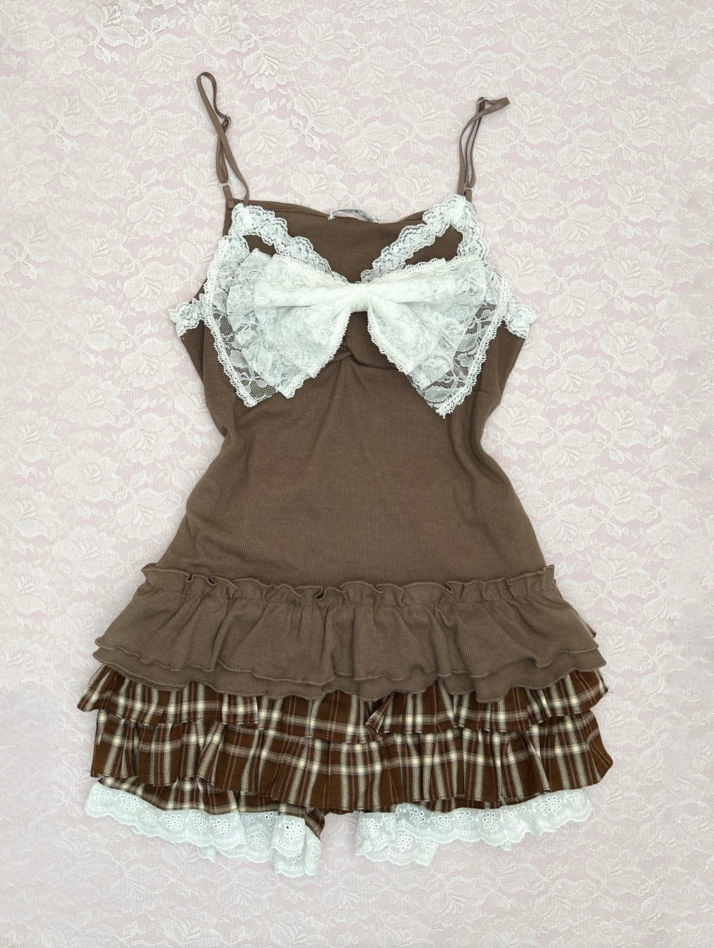 Layered Hem Tunic Camisole (Chocolate)