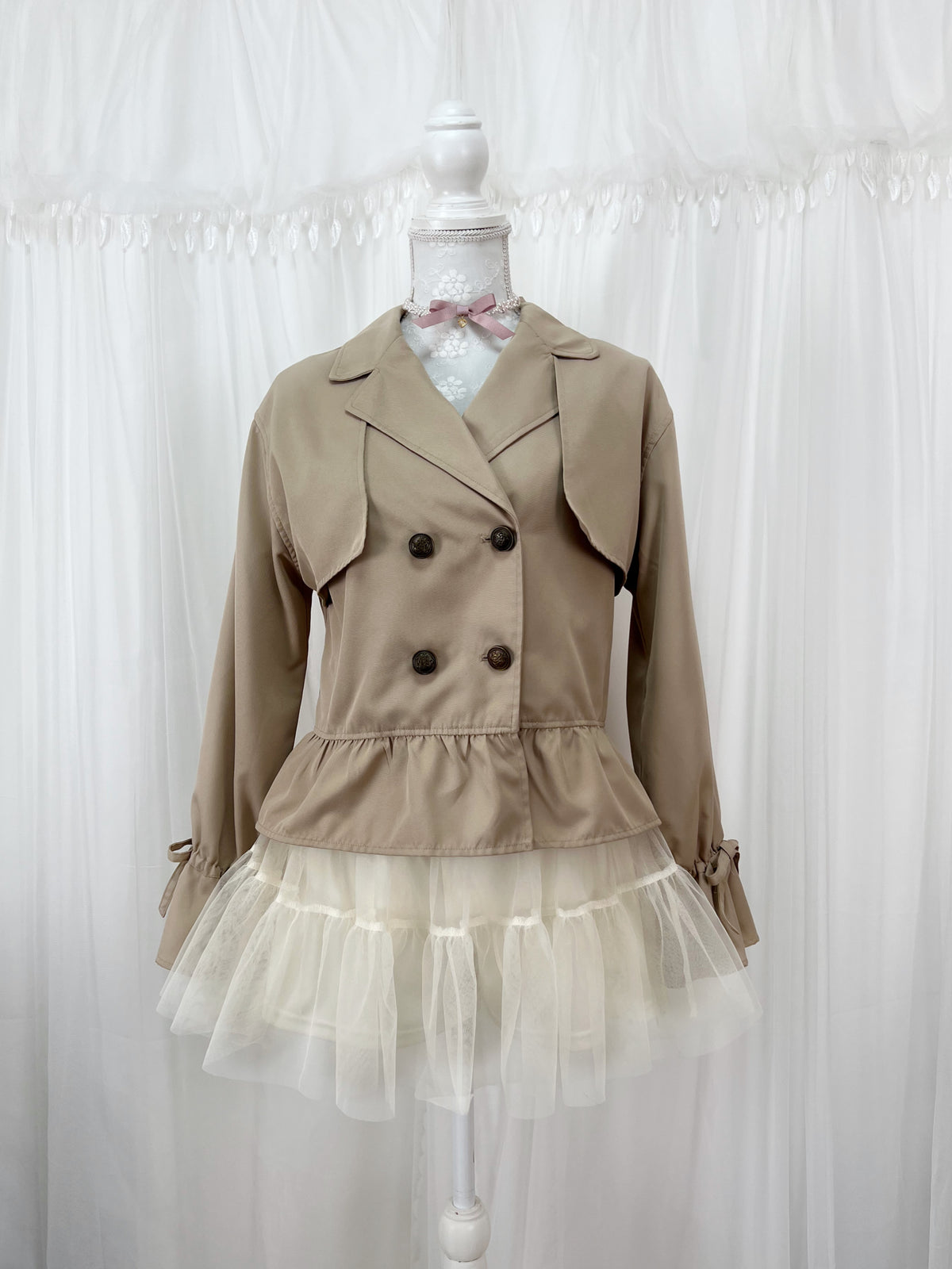 axes femme Short Trench Coat
