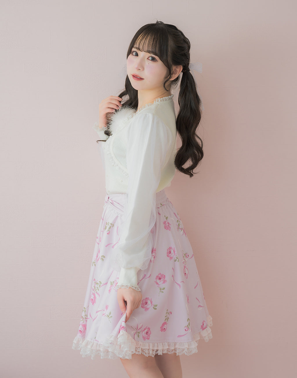 mellfy memory Fairy swan bolero-like Knit Top