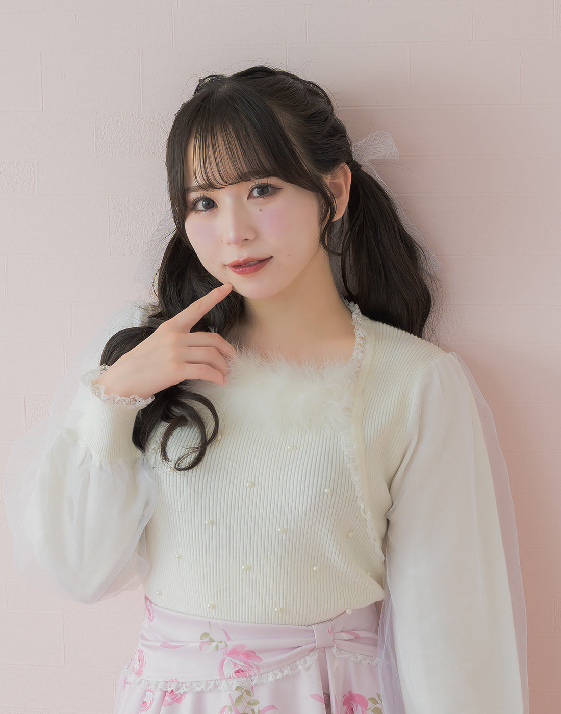 mellfy memory Fairy swan bolero-like Knit Top