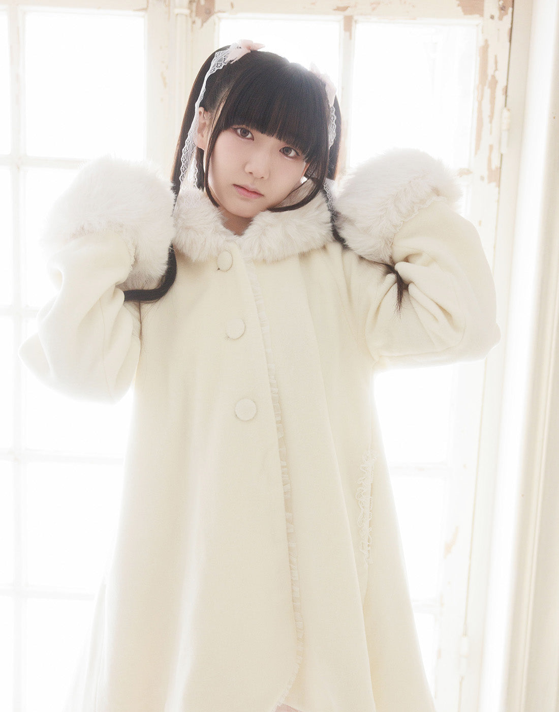 mellfy memory Like a doll flared angel Coat