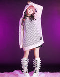 Loose mesh knit hoodie