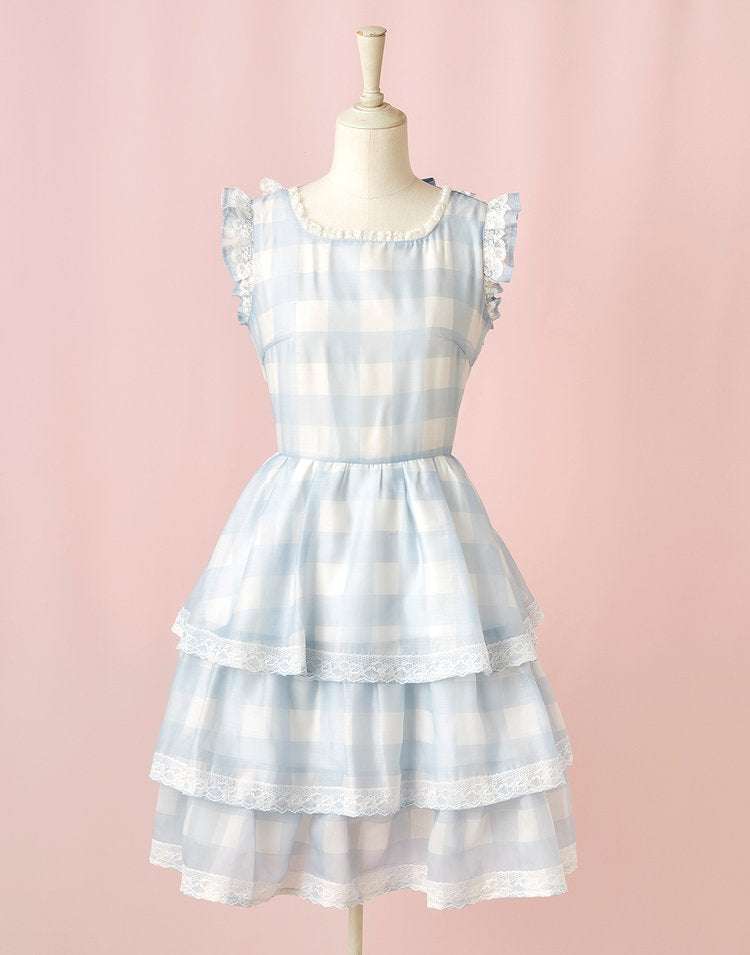 mellfy memory Fairy love Gingham check Dress