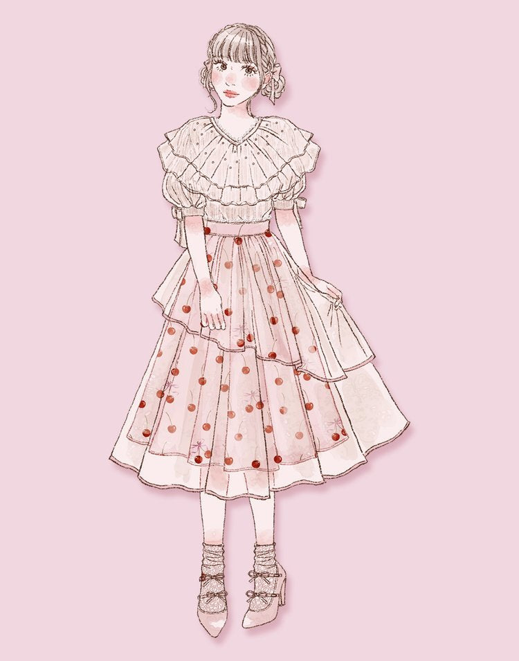 mellfy memory Sweet magic cherry Skirt