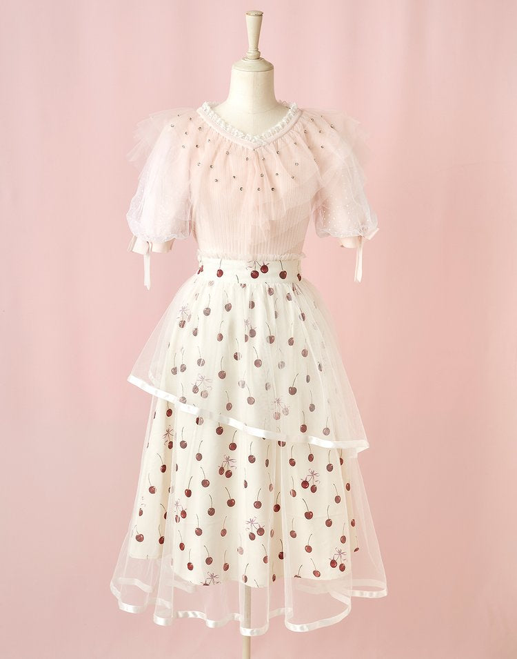 mellfy memory Sweet magic cherry Skirt