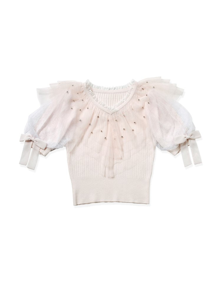 mellfy memory Prism glitter knit Top