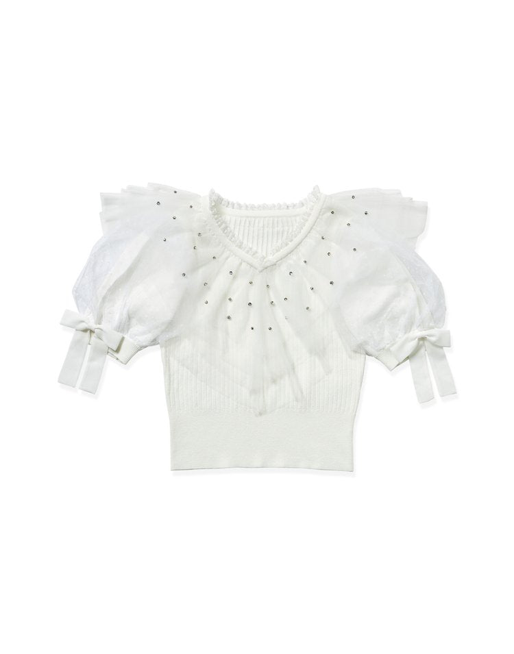 mellfy memory Prism glitter knit Top