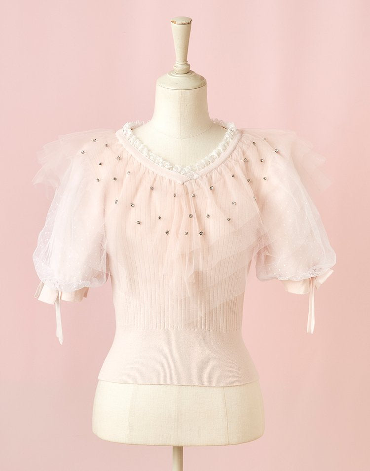 mellfy memory Prism glitter knit Top