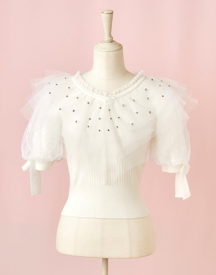 mellfy memory Prism glitter knit Top