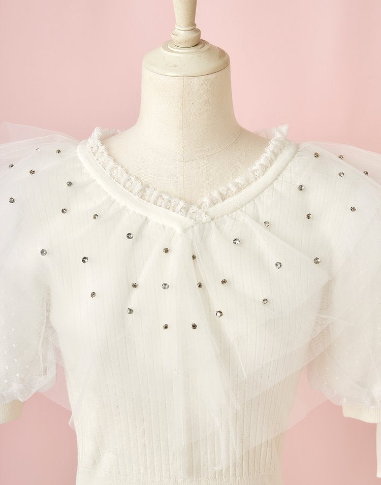 mellfy memory Prism glitter knit Top