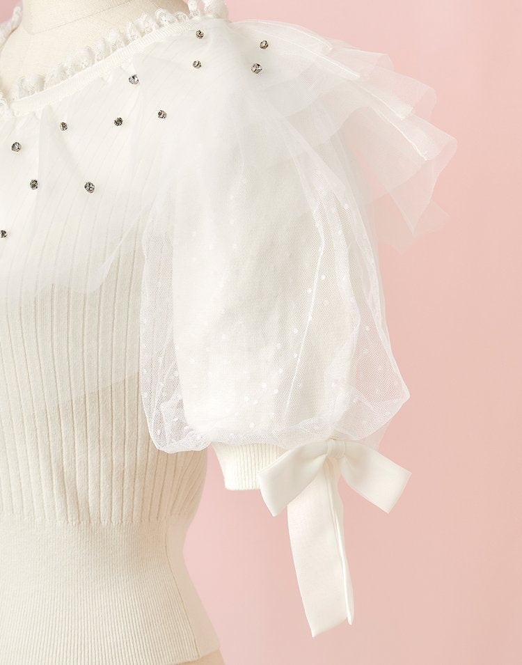 mellfy memory Prism glitter knit Top