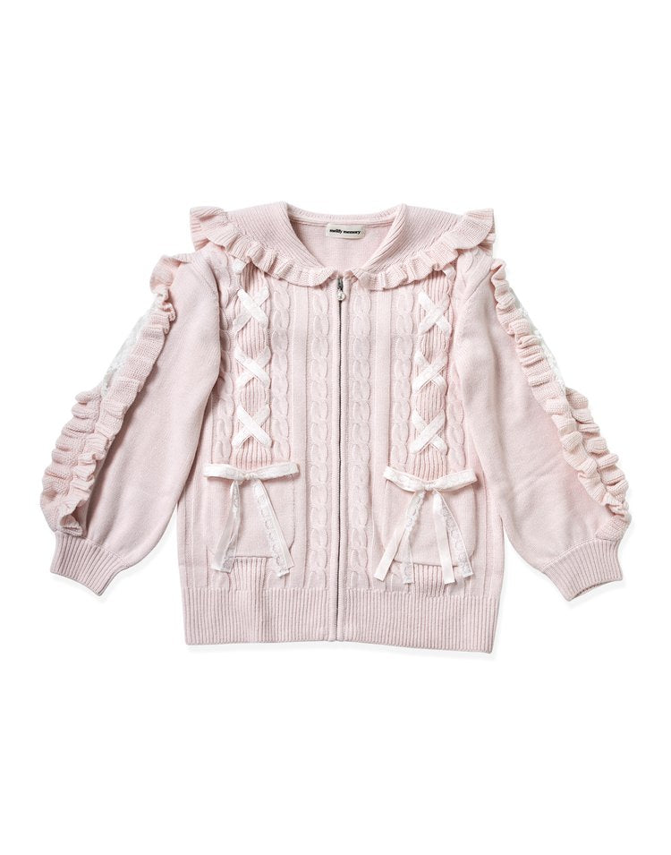 mellfy memory Honey lace up knit Jacket