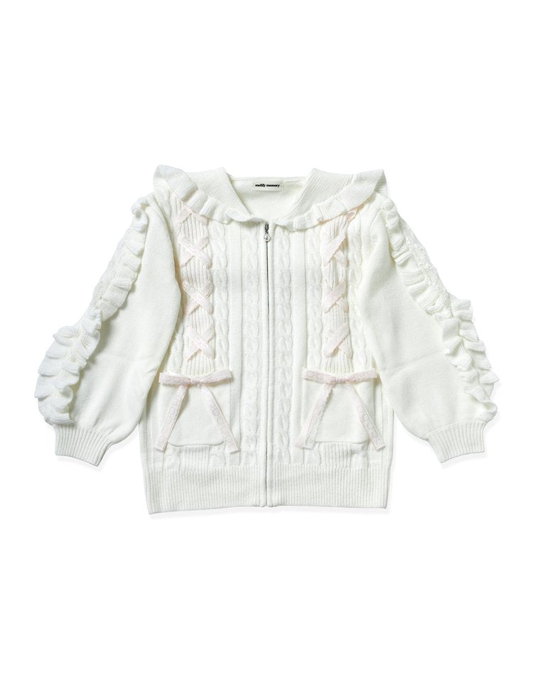 mellfy memory Honey lace up knit Jacket