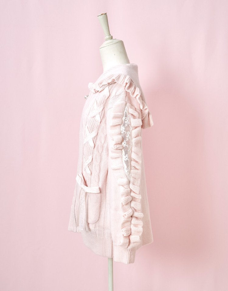 mellfy memory Honey lace up knit Jacket