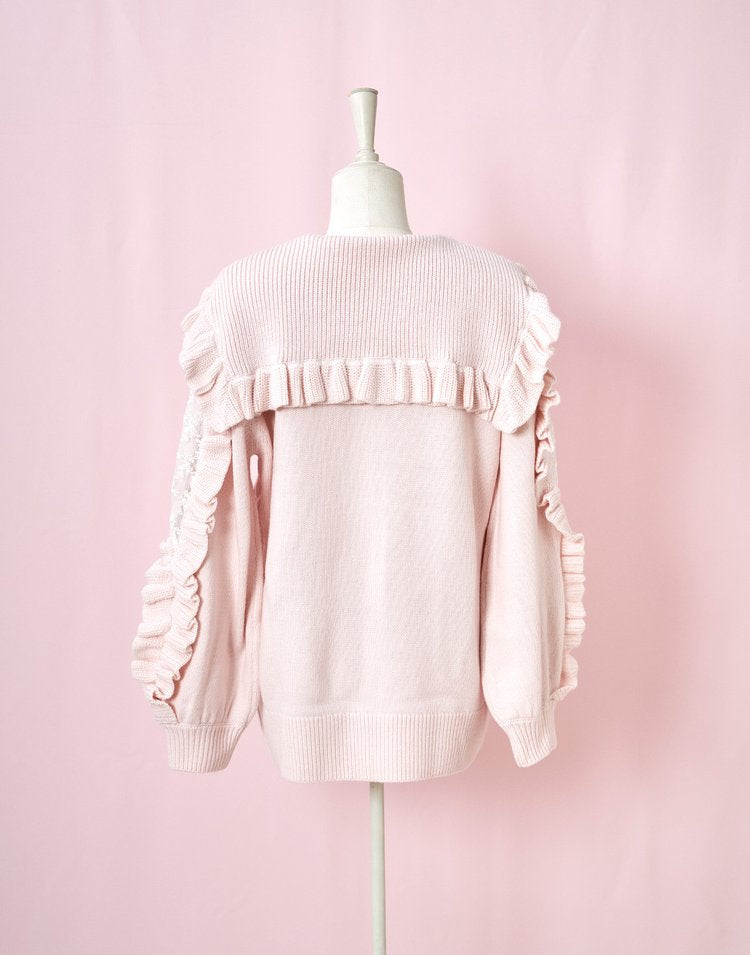mellfy memory Honey lace up knit Jacket