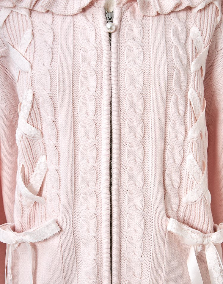 mellfy memory Honey lace up knit Jacket