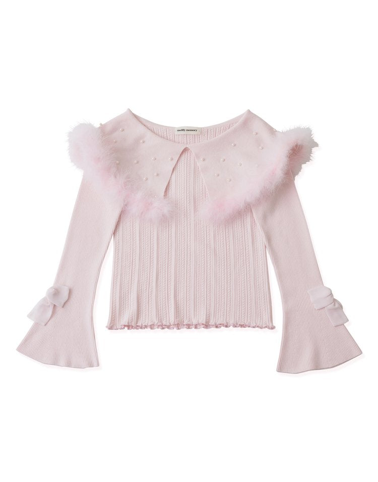 mellfy memory Kiss the swan Knit Top