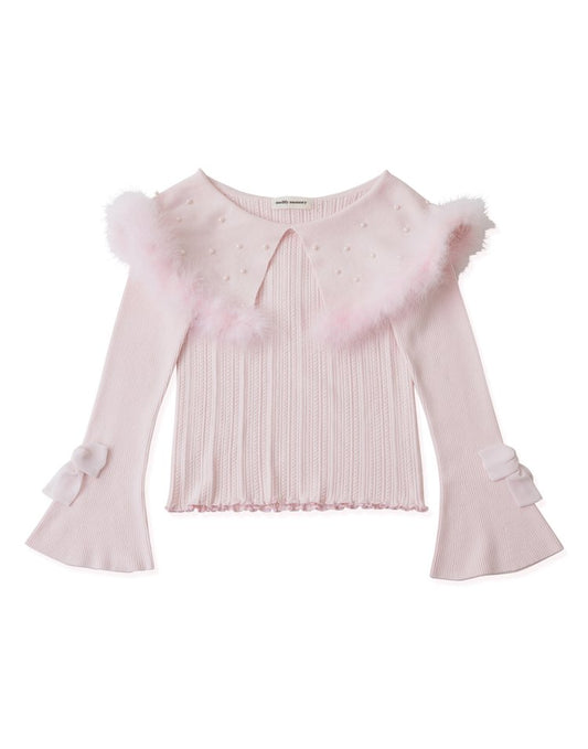mellfy memory Kiss the swan Knit Top