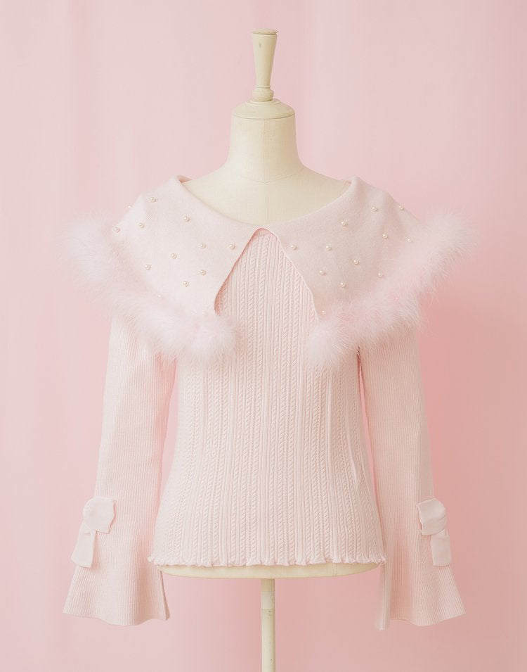 mellfy memory Kiss the swan Knit Top