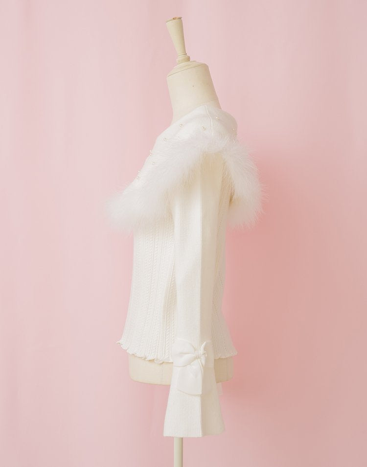 mellfy memory Kiss the swan Knit Top