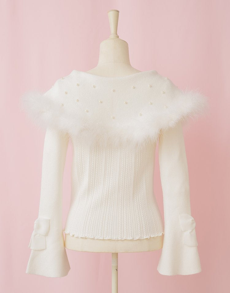 mellfy memory Kiss the swan Knit Top