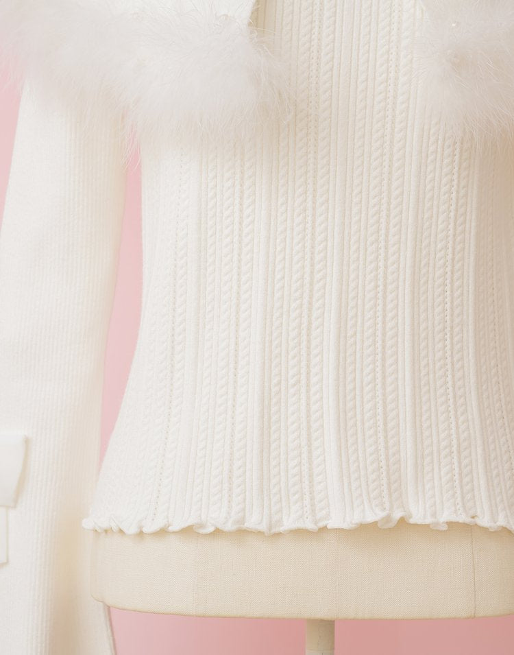 mellfy memory Kiss the swan Knit Top